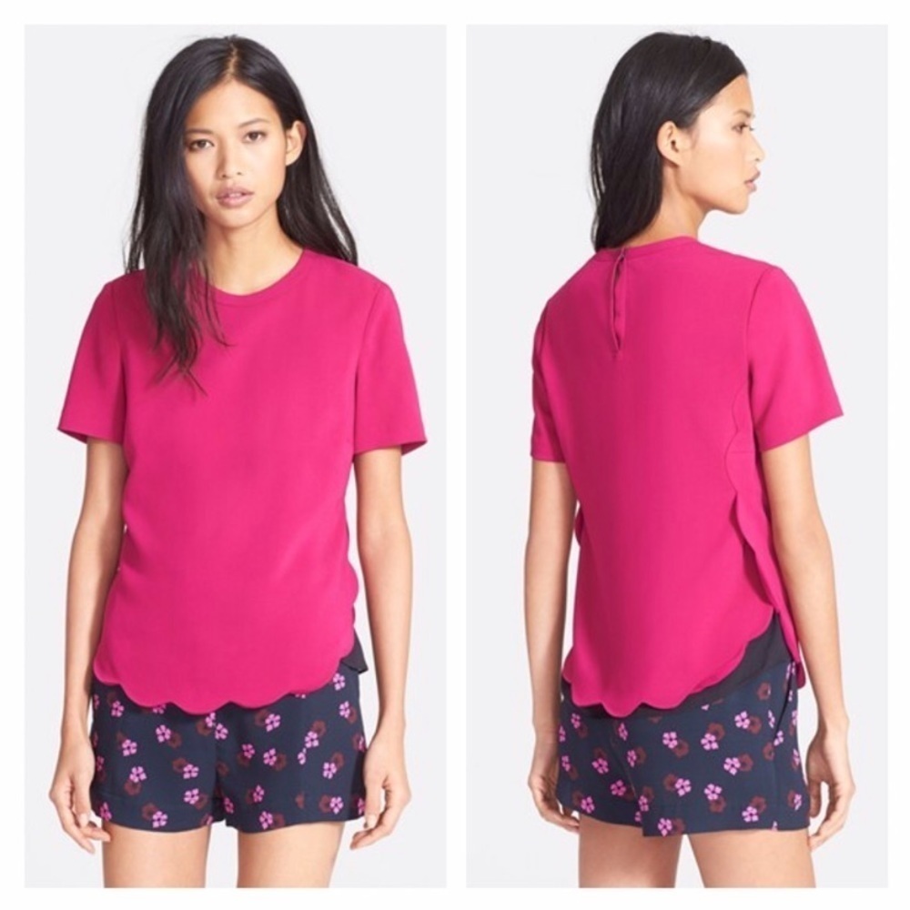 ALC Adam’s scallop hem short sleeve top 17492